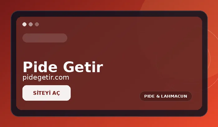 Pide Getir marka sitesi tanıtım görseli