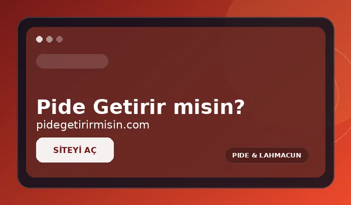 Pide Getirir misin? marka sitesi tanıtım görseli