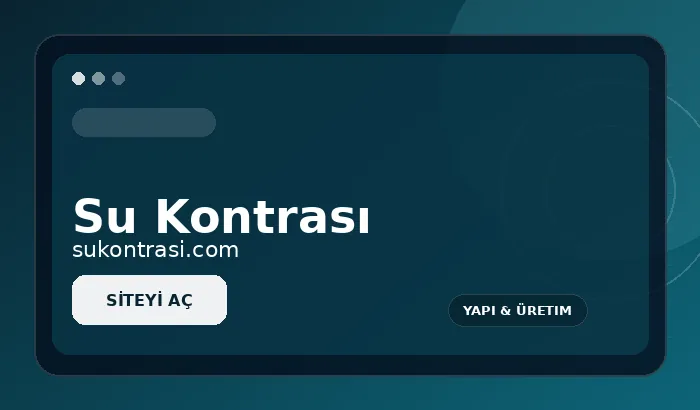 Su Kontrası marka sitesi tanıtım görseli